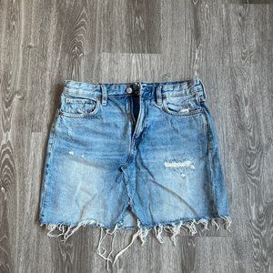 H&M Distressed Jean Skirt
